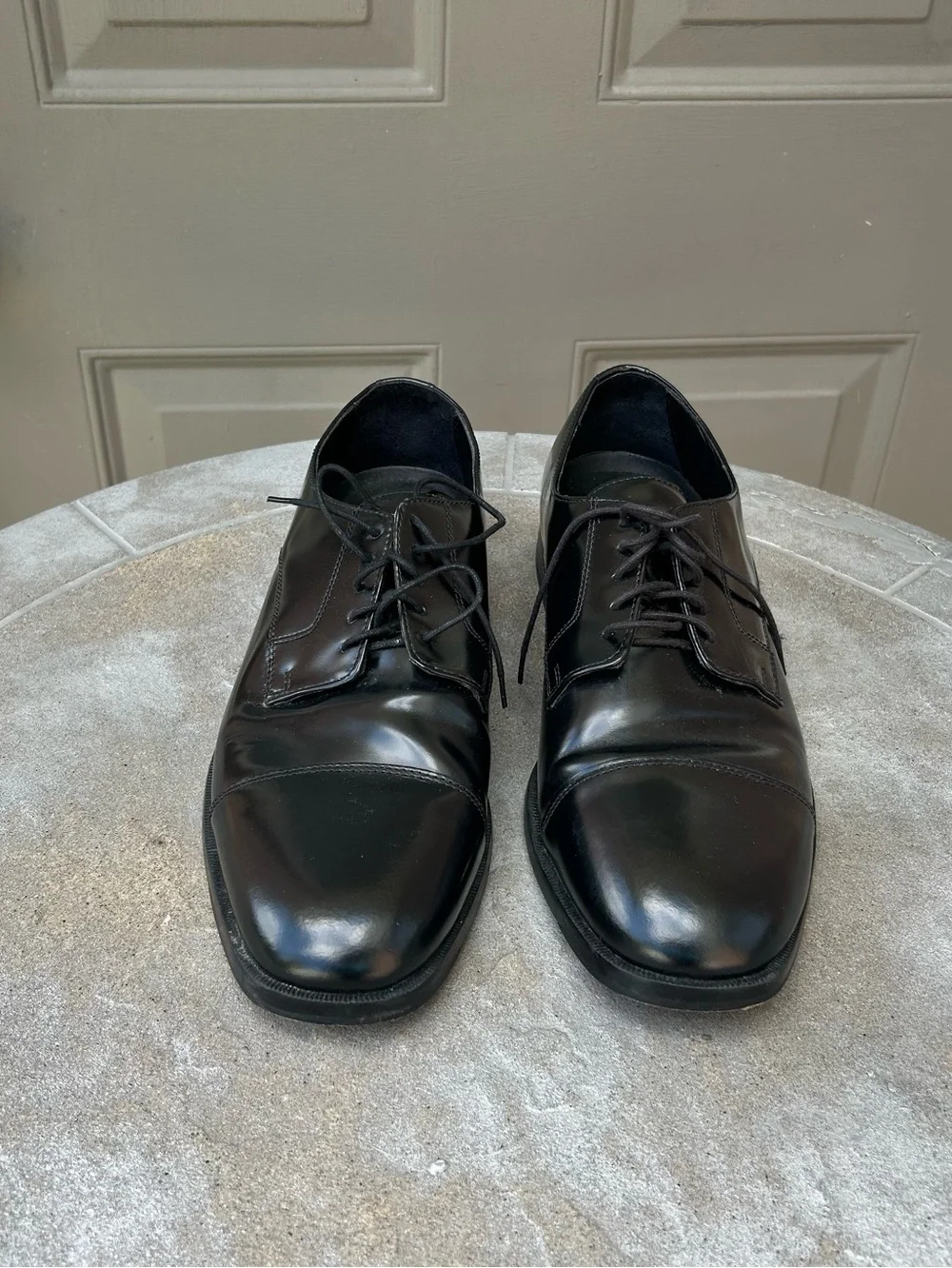 Nunn Bush Dress Flex Oxford Patent Leather Shoes Cap-Toe Dress Shoes